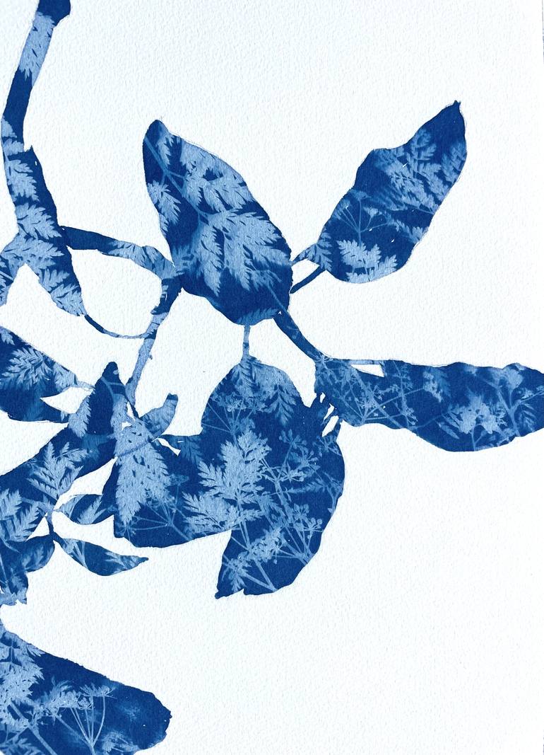 Original Abstract Botanic Painting by Christine So