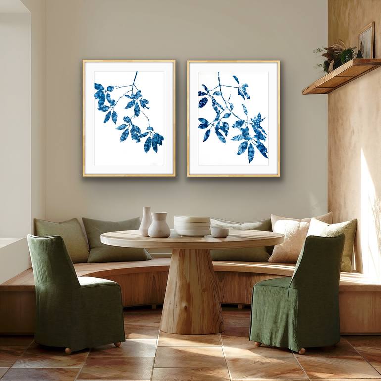 Original Abstract Botanic Painting by Christine So