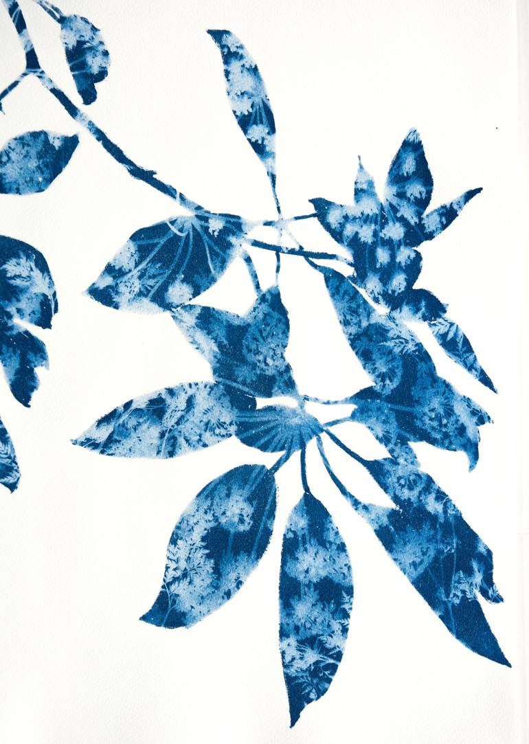 Original Abstract Botanic Painting by Christine So