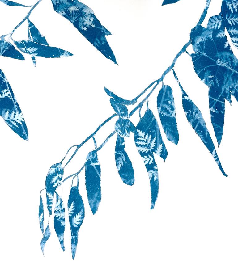 Original Abstract Botanic Painting by Christine So