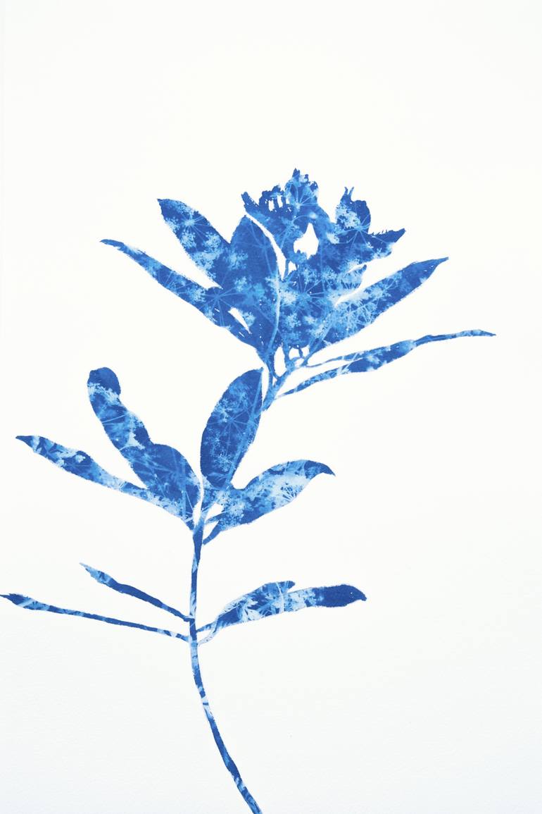 Original Abstract Botanic Painting by Christine So