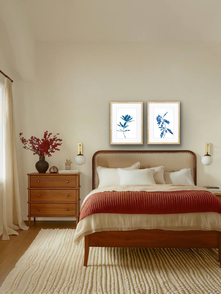 Original Abstract Botanic Painting by Christine So