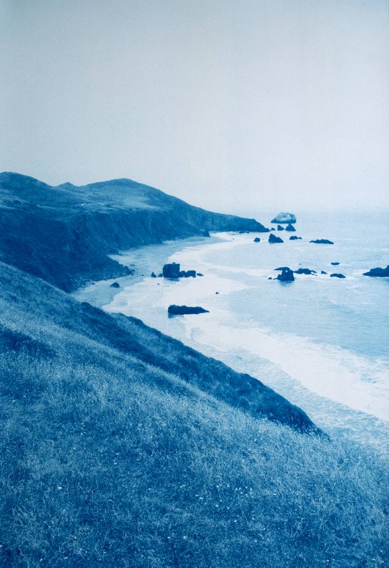 Original Seascape Photography by Christine So | Realism Art on Paper | Sea Cliffs, Bodega Bay (24 x 16 in.)