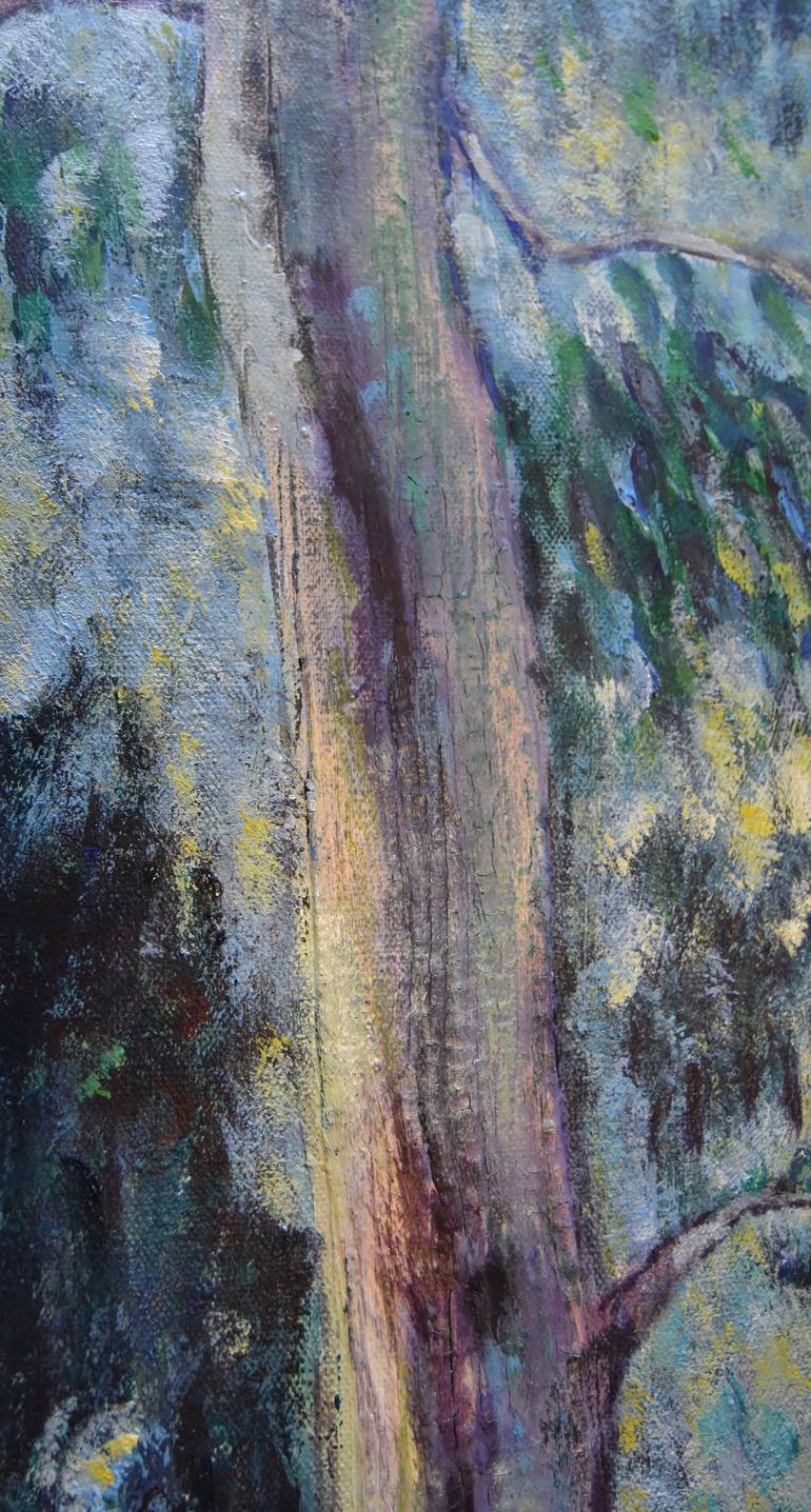 Original Impressionism Tree Painting by Christine So