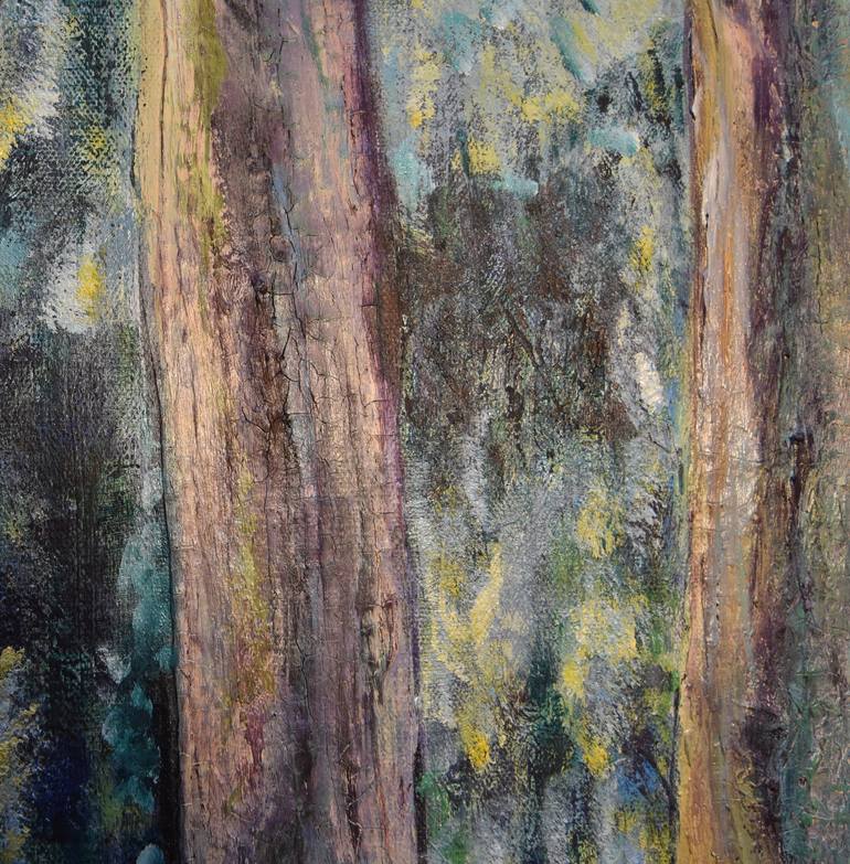 Original Impressionism Tree Painting by Christine So