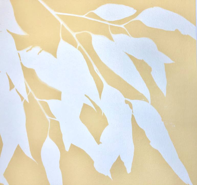 Original minimalist Botanic Printmaking by Christine So