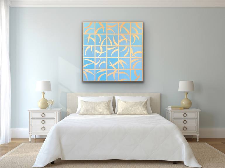 Original Abstract Geometric Painting by Christine So