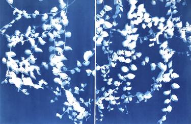 Moonlight Garden Wall Diptych - Limited Edition of 1 thumb