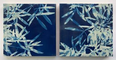 Light through Leaves Encaustic Diptych - Limited Edition of 1 thumb