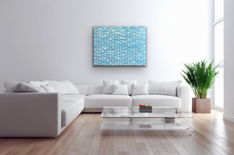 Original Abstract Geometric Painting by Christine So