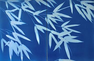 Blue Bamboo Diptych - Limited Edition of 1 thumb