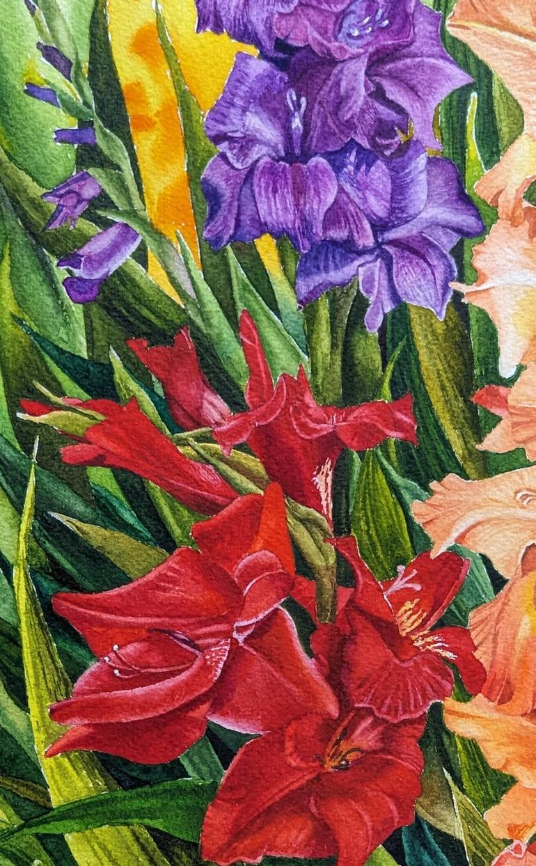 Original Floral Painting by SANJUKTA ACHARYA