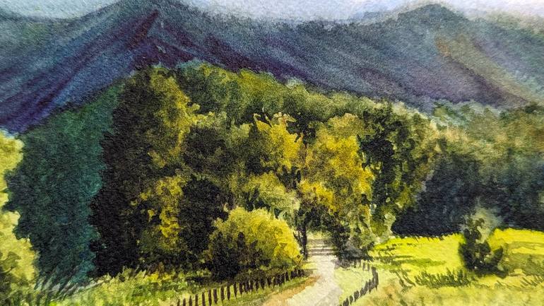 Original Fine Art Landscape Painting by SANJUKTA ACHARYA