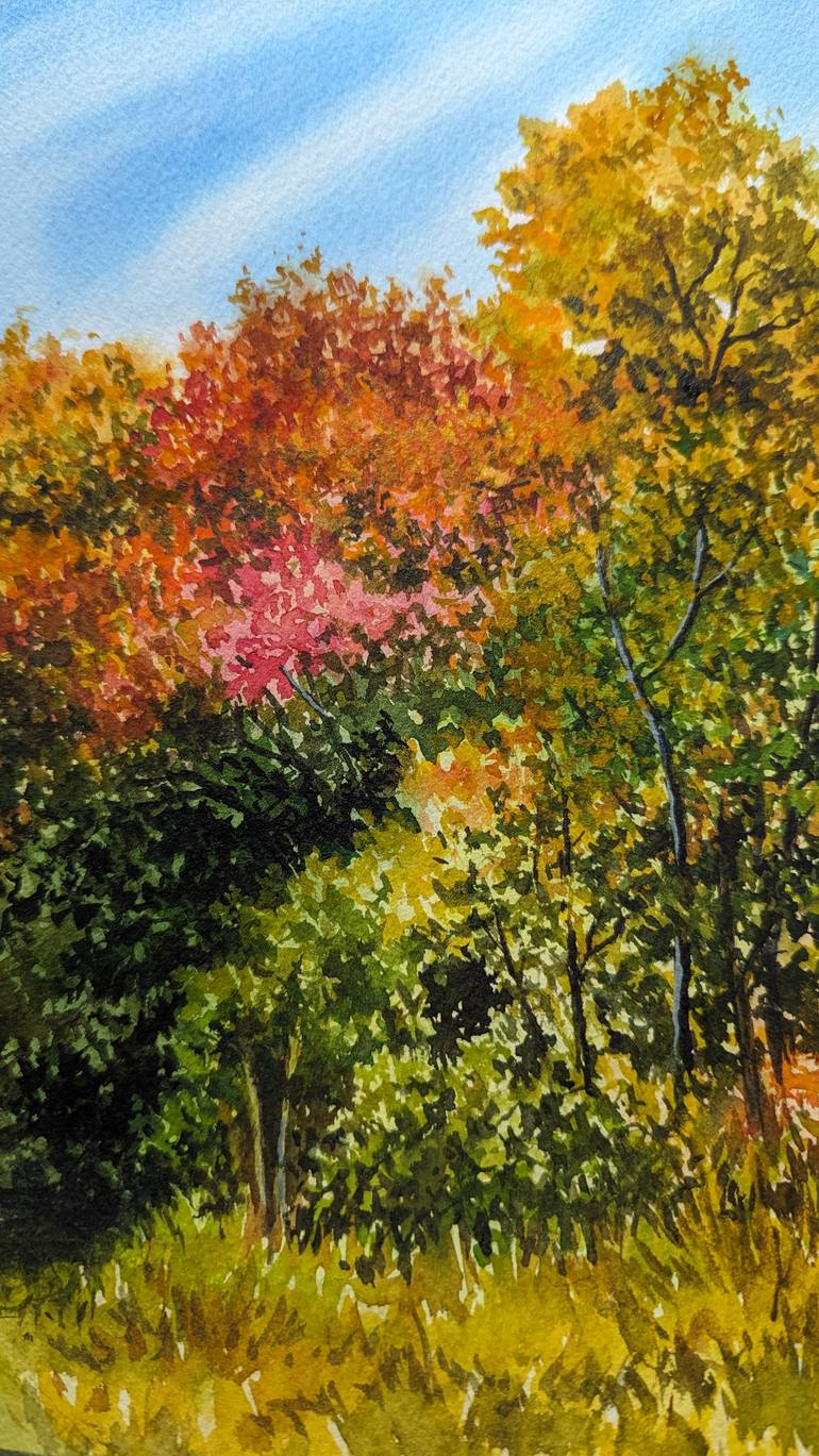 Original Realism Landscape Painting by Sanjukta Acharya