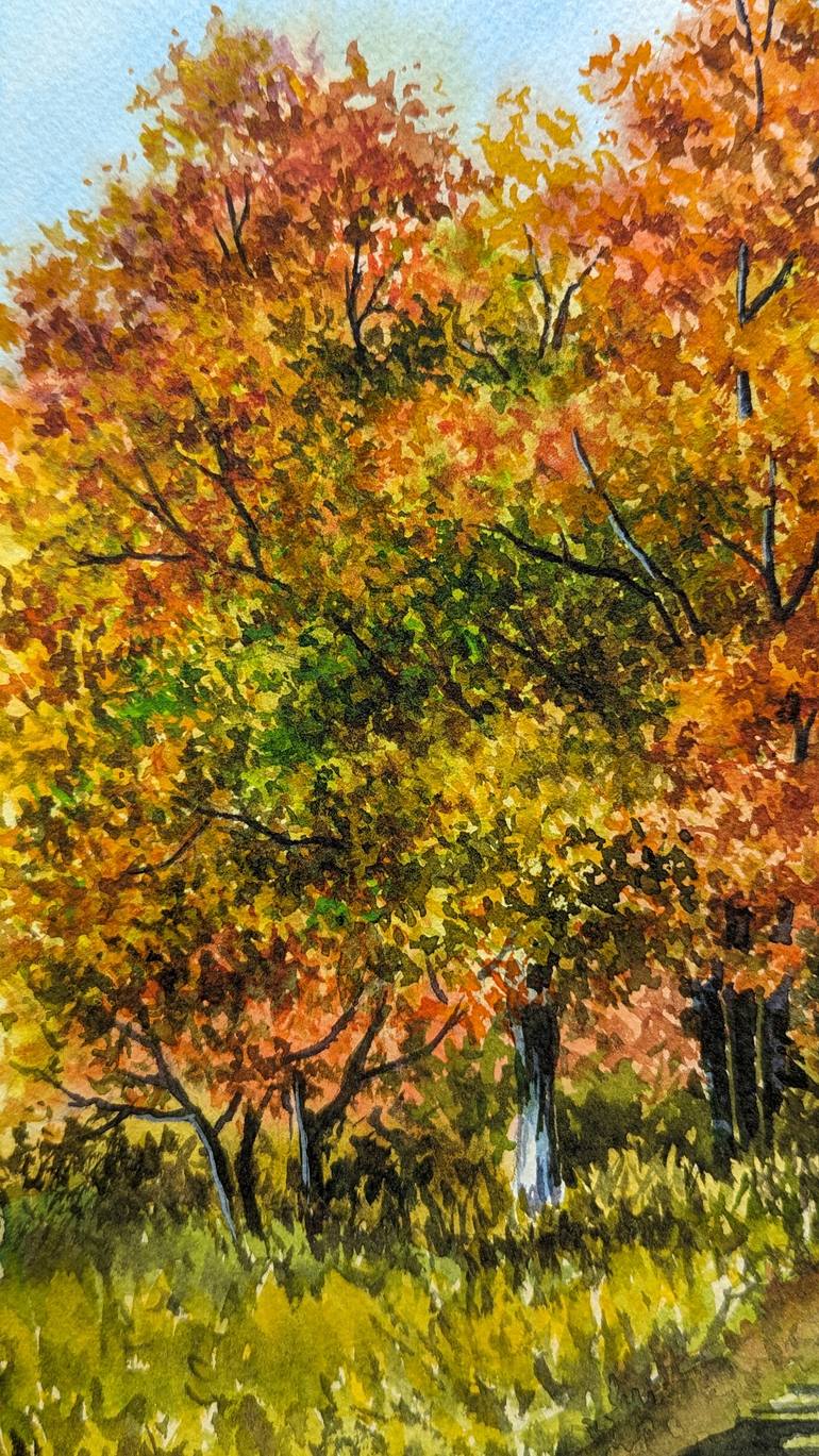 Original Realism Landscape Painting by Sanjukta Acharya