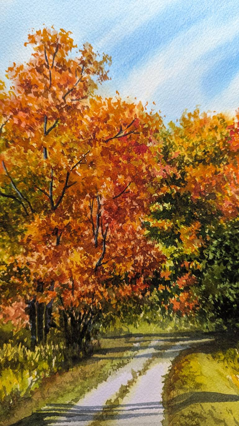 Original Realism Landscape Painting by Sanjukta Acharya