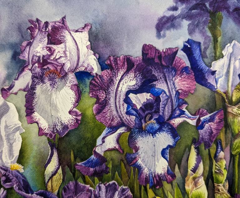 Original Photorealism Floral Painting by Sanjukta Acharya