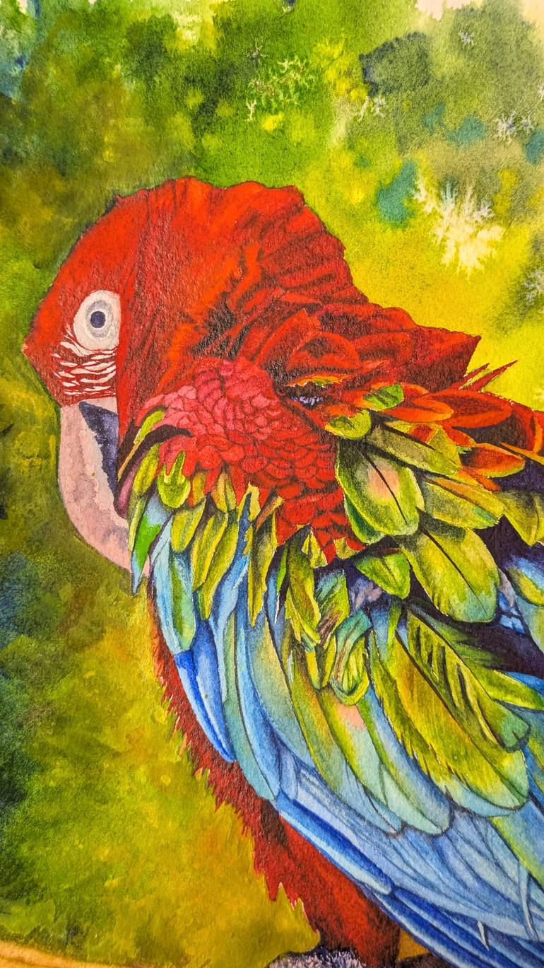 Original Photorealism Animal Painting by Sanjukta Acharya