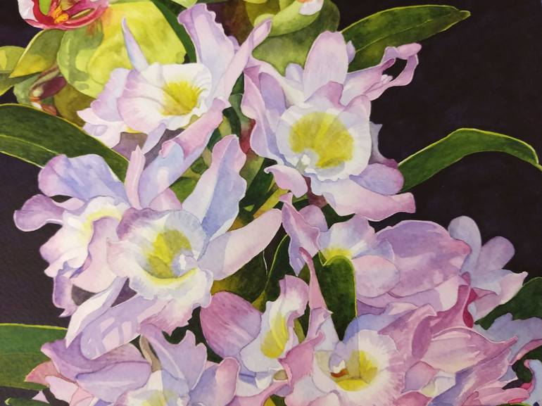 Original Floral Painting by SANJUKTA ACHARYA