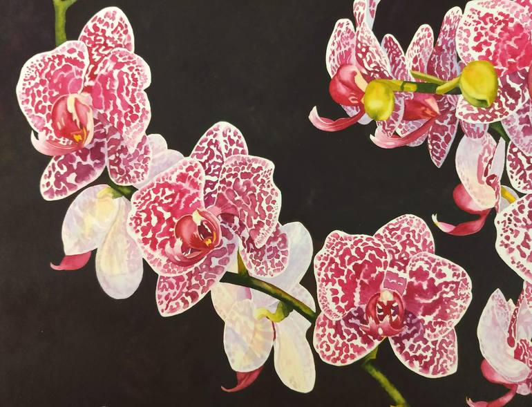 Original Floral Painting by SANJUKTA ACHARYA