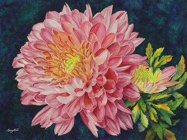 Original Figurative Floral Paintings by SANJUKTA ACHARYA