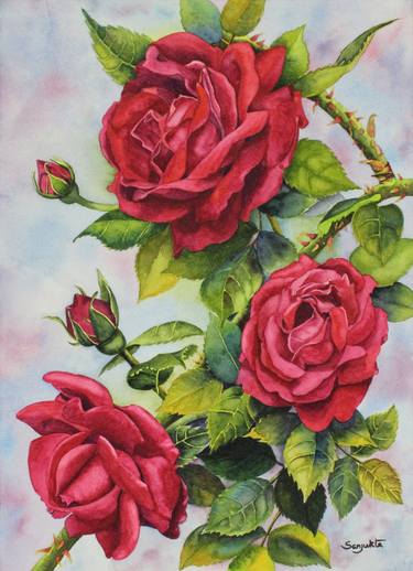 Original Floral Paintings by SANJUKTA ACHARYA