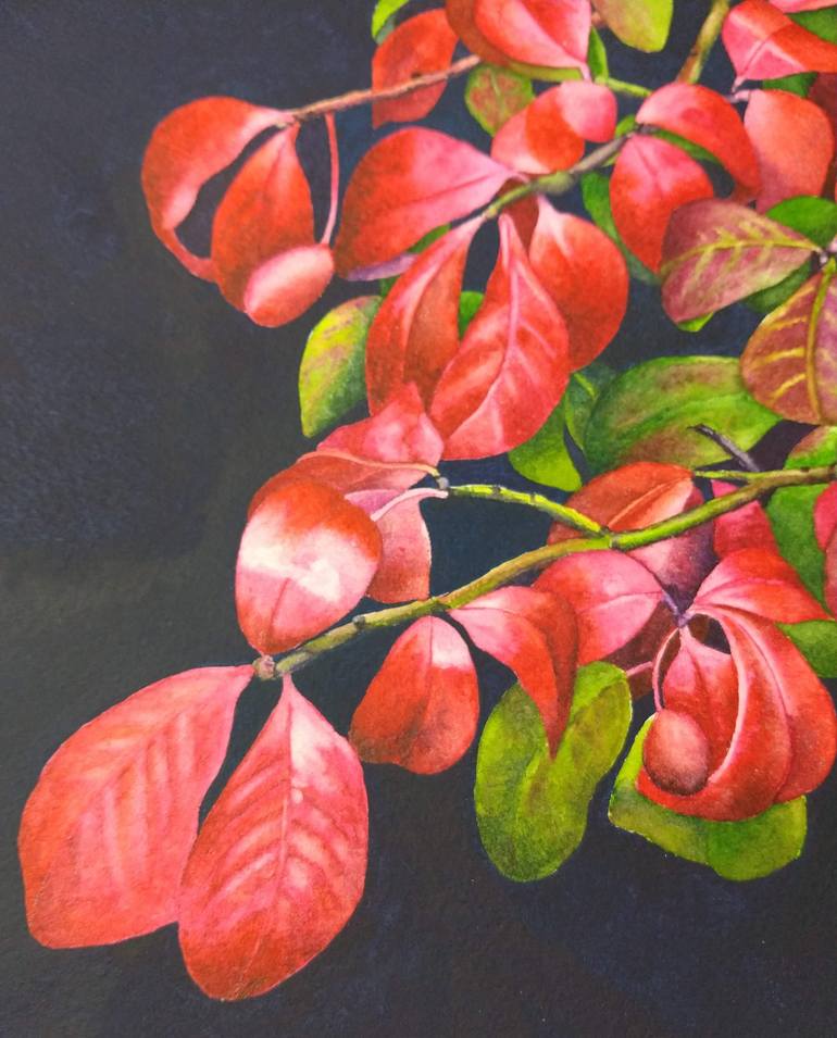 Original Figurative Botanic Painting by SANJUKTA ACHARYA