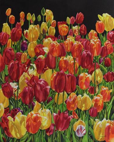 Original Realism Floral Paintings by SANJUKTA ACHARYA