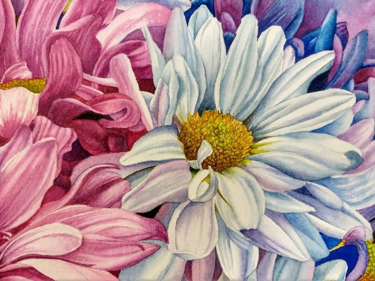 Original Realism Floral Painting by SANJUKTA ACHARYA