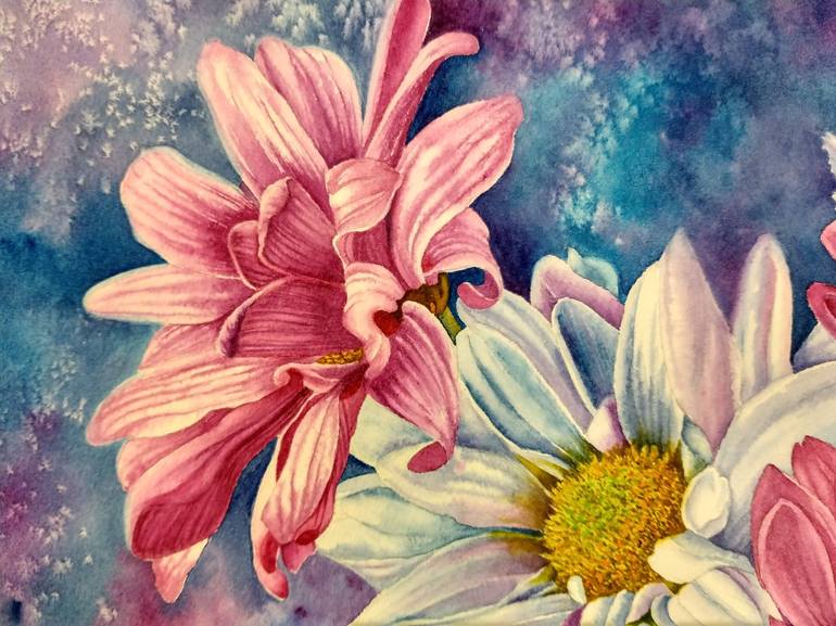 Original Realism Floral Painting by SANJUKTA ACHARYA