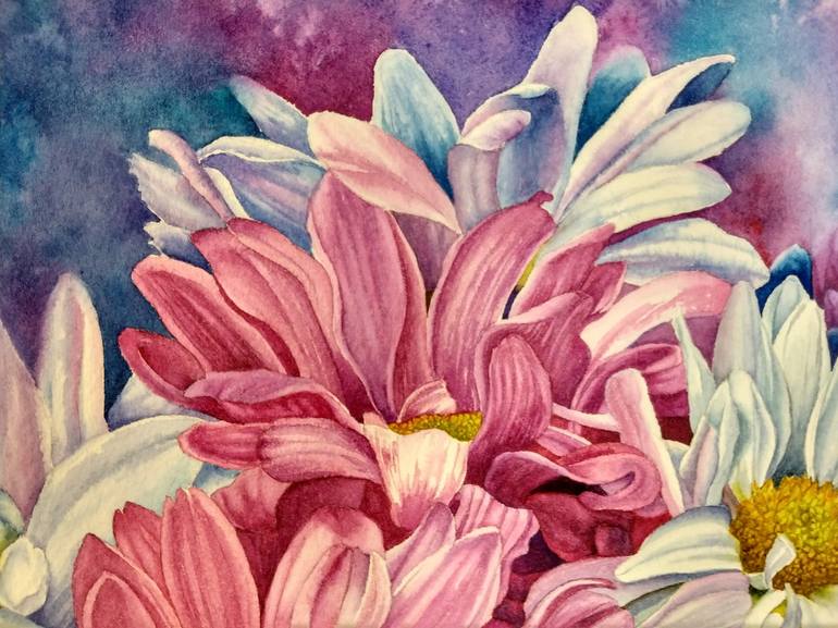 Original Realism Floral Painting by SANJUKTA ACHARYA