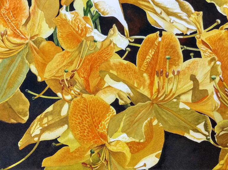 Original Realism Floral Painting by SANJUKTA ACHARYA