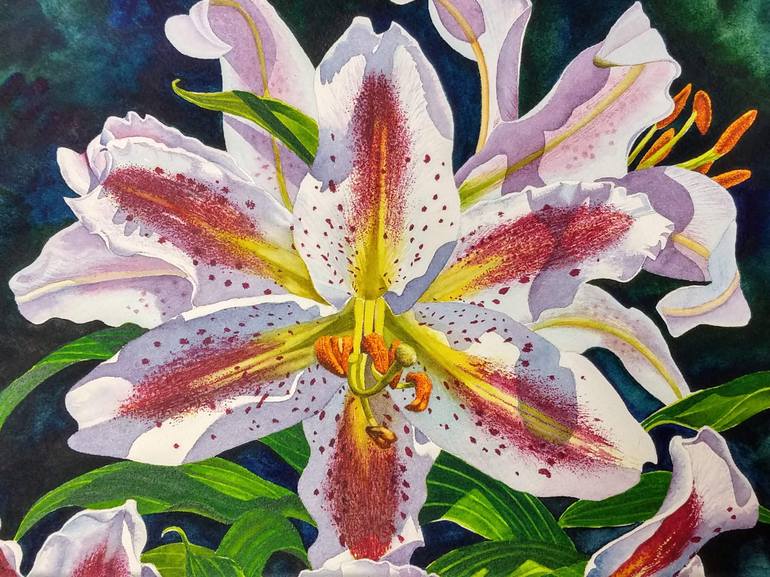 Original Realism Floral Painting by SANJUKTA ACHARYA