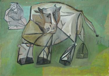 Print of Cows Paintings by Vita Fomenko