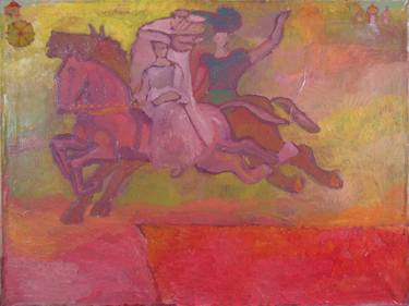 Print of Folk Horse Paintings by Vita Fomenko