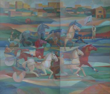Print of Fine Art Horse Paintings by Vita Fomenko