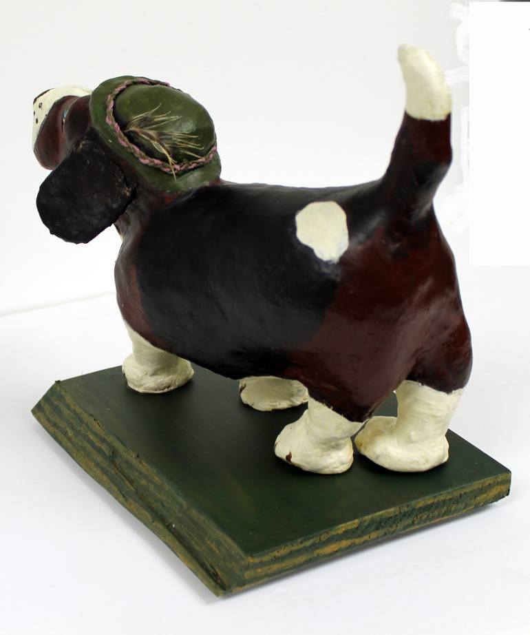 Original Expressionism Dogs Sculpture by Virginia Luttrell