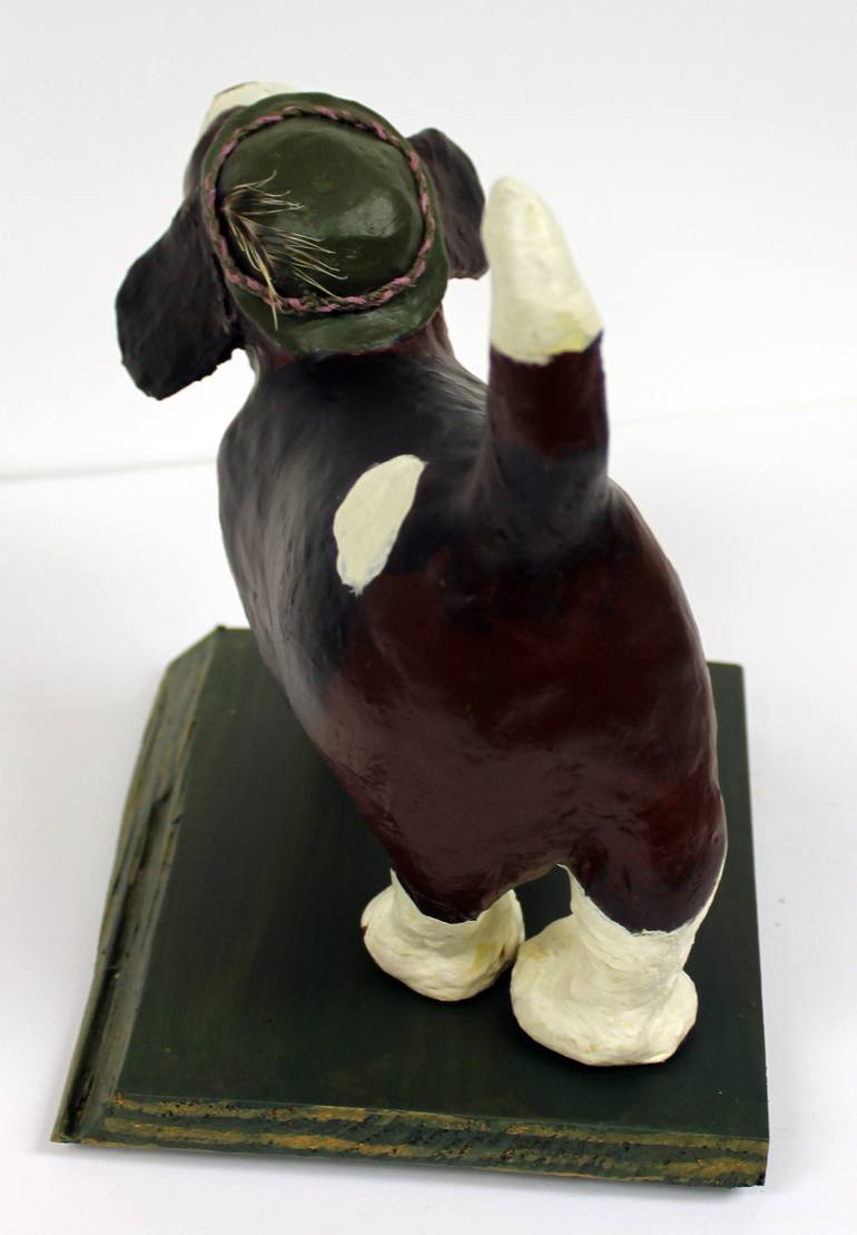 Original Expressionism Dogs Sculpture by Virginia Luttrell