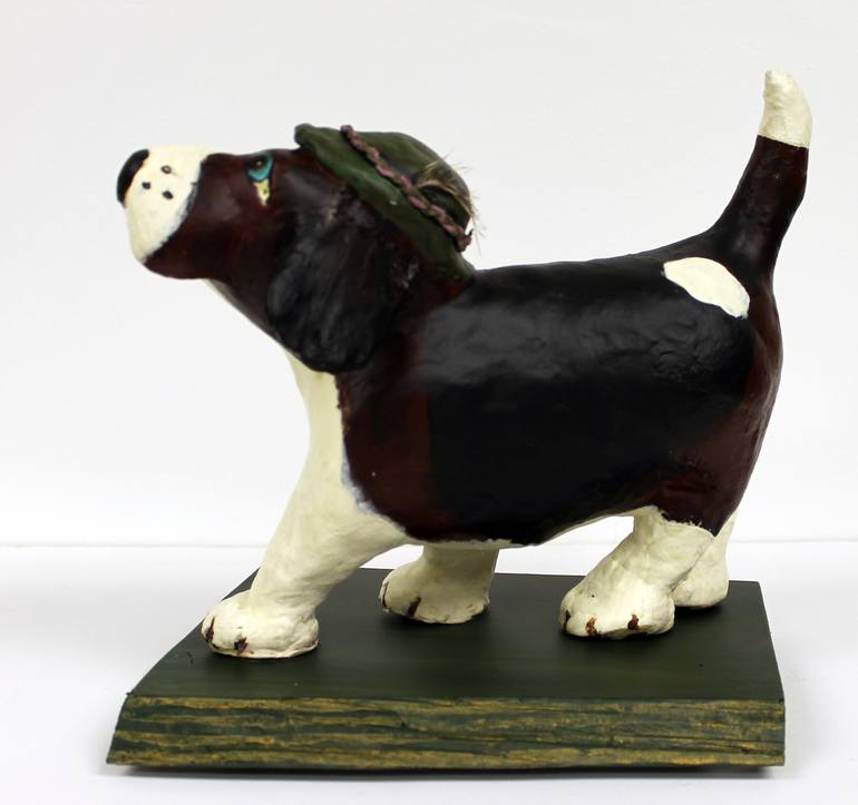 Original Expressionism Dogs Sculpture by Virginia Luttrell