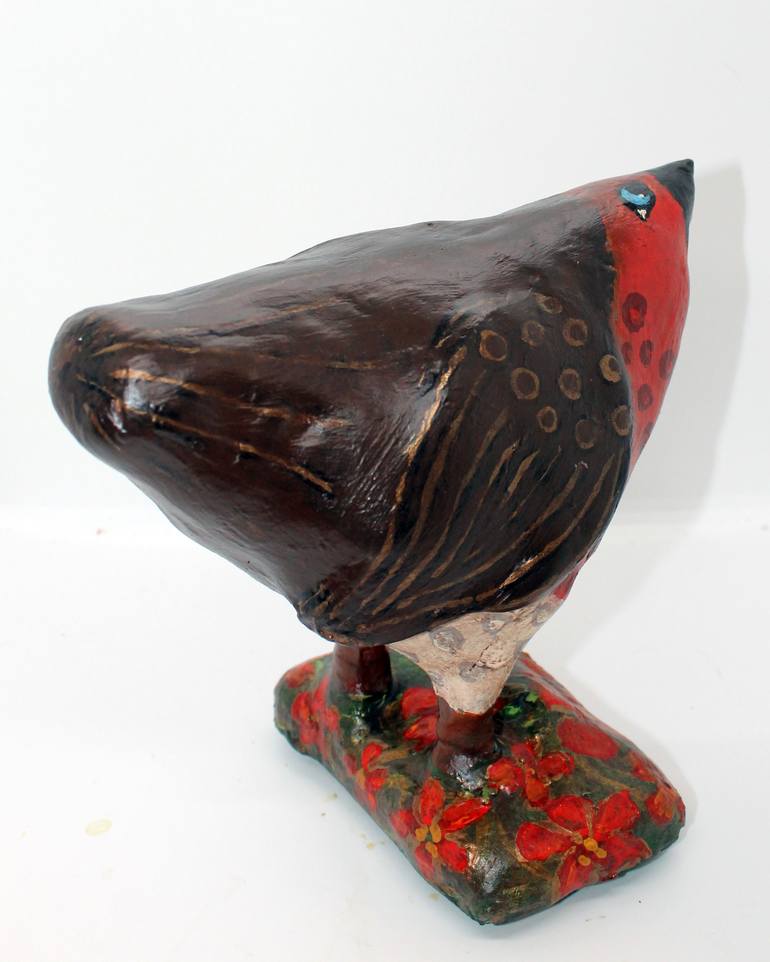 Original Folk Animal Sculpture by Virginia Luttrell