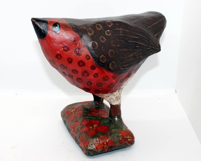 Original Folk Animal Sculpture by Virginia Luttrell