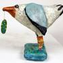 Sam the Seagull has been out catching fish.
This whimsical paper mache clay seagull sculpture measures 9 in T x 10 in W x 5 in D.
He was formed over a wire/cardboard armature covered with a special paper mache clay, lovingly hand painted with acrylic paints protected with a clear matte enamel finish. He has the look and feel of wood.
Great addition to a lake or beach house.
OOAK, signed and dated :-)