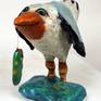 Sam the Seagull has been out catching fish.
This whimsical paper mache clay seagull sculpture measures 9 in T x 10 in W x 5 in D.
He was formed over a wire/cardboard armature covered with a special paper mache clay, lovingly hand painted with acrylic paints protected with a clear matte enamel finish. He has the look and feel of wood.
Great addition to a lake or beach house.
OOAK, signed and dated :-)