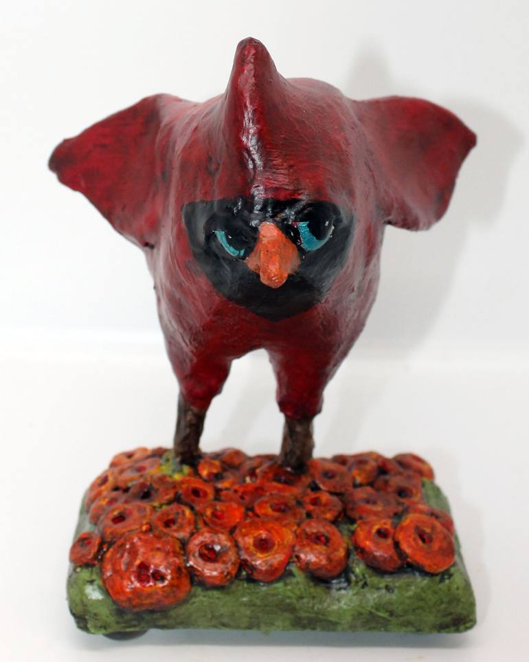 Original Folk Animal Sculpture by Virginia Luttrell