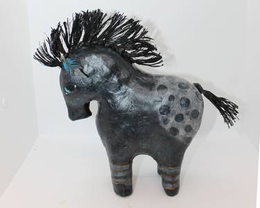 Donoto -Paper Mache Clay Appaloosa Hose Sculpture thumb