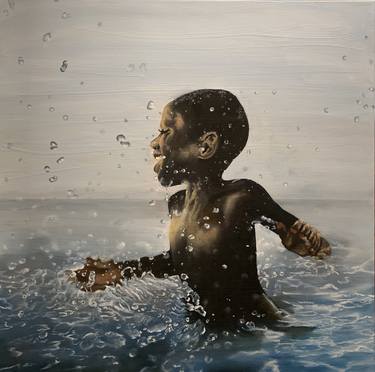 Original Figurative Kids Paintings by Lisa Largen