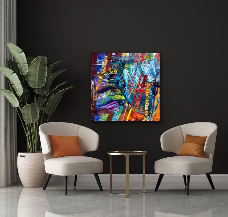 Original Conceptual Abstract Painting by Maria-Victoria Checa