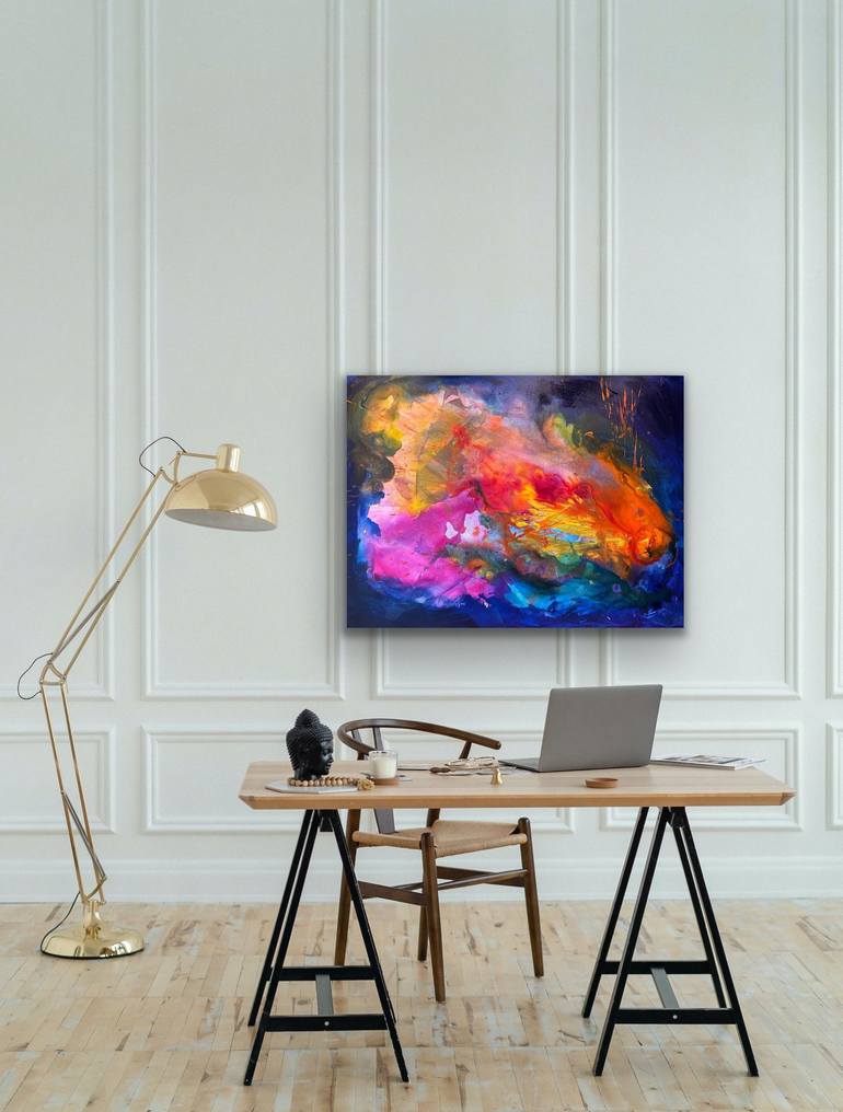 Original Abstract Expressionism Abstract Painting by Maria-Victoria Checa