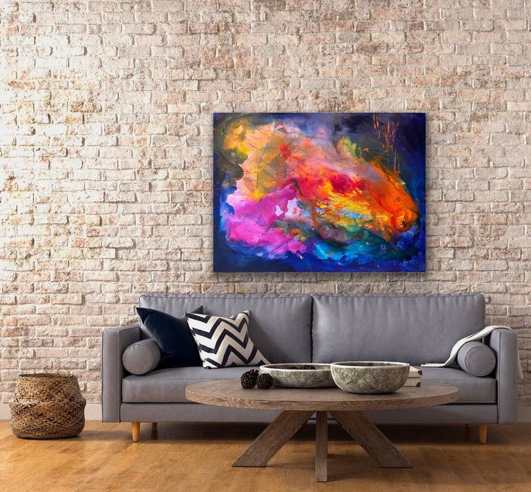 Original Abstract Expressionism Abstract Painting by Maria-Victoria Checa