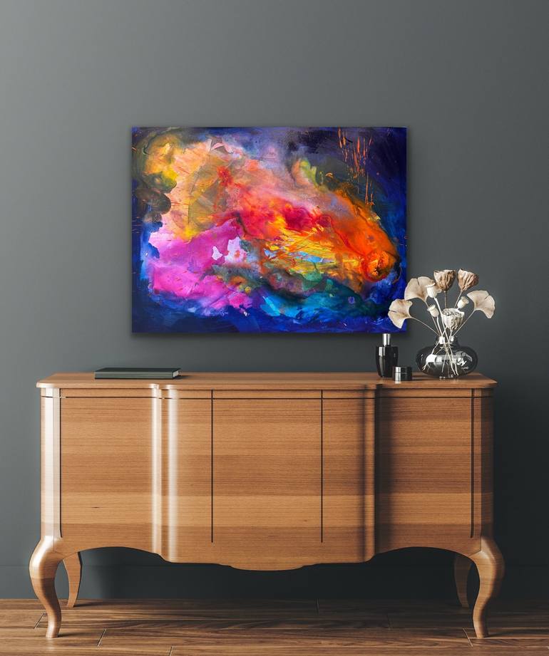 Original Abstract Expressionism Abstract Painting by Maria-Victoria Checa